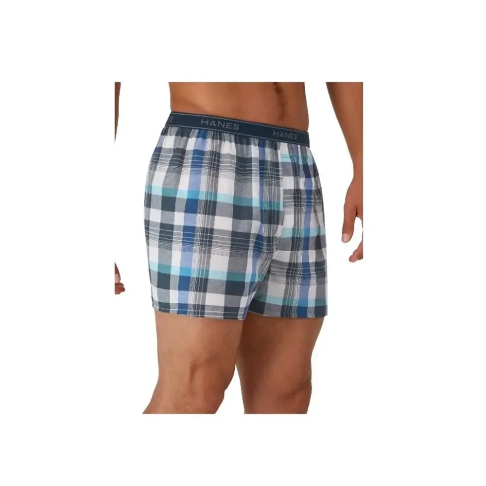 Hanes Mens 4-Pack Tagless Boxers Comfort Flex Waistband Size 2XL (44-46